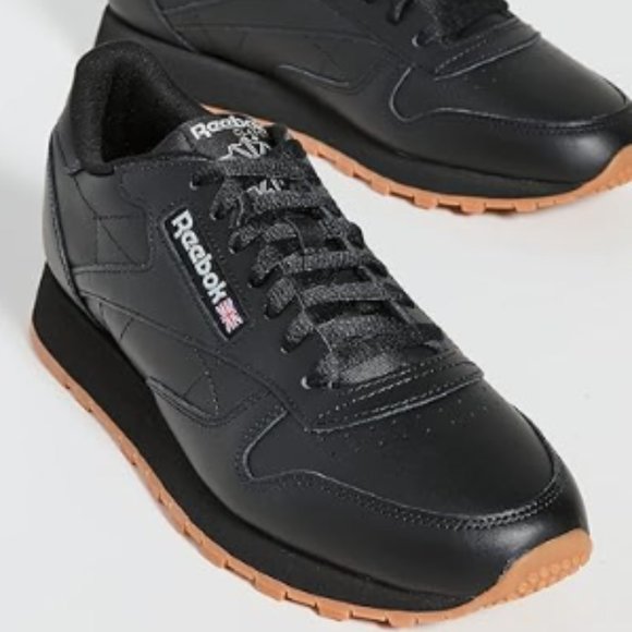 NEW Reebok Unisex Adult Classic Leather Sneaker Sz 8.5 black - Picture 1 of 4